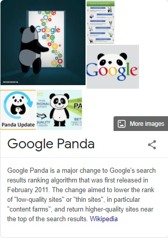 Screenshot Google Panda Wikipedia | TheBloggingBox.com