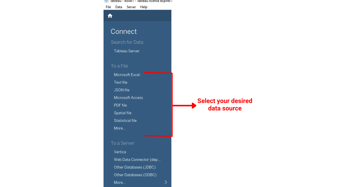 Conecting to a data source