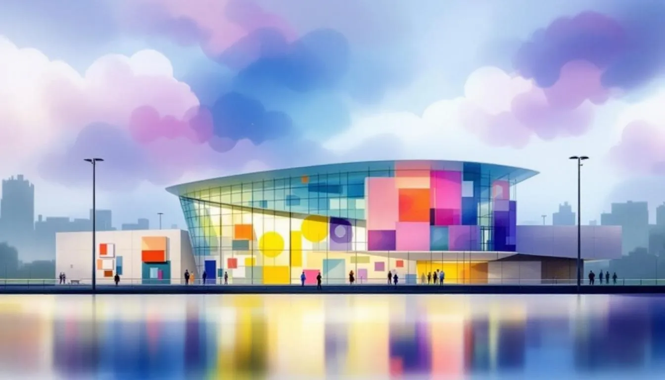 Inside the Irish Museum of Modern Art featuring contemporary art exhibitions.