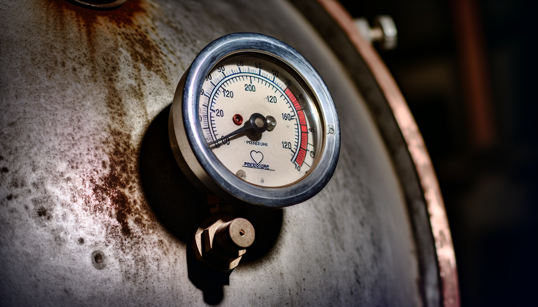 High boiler pressure gauge reading