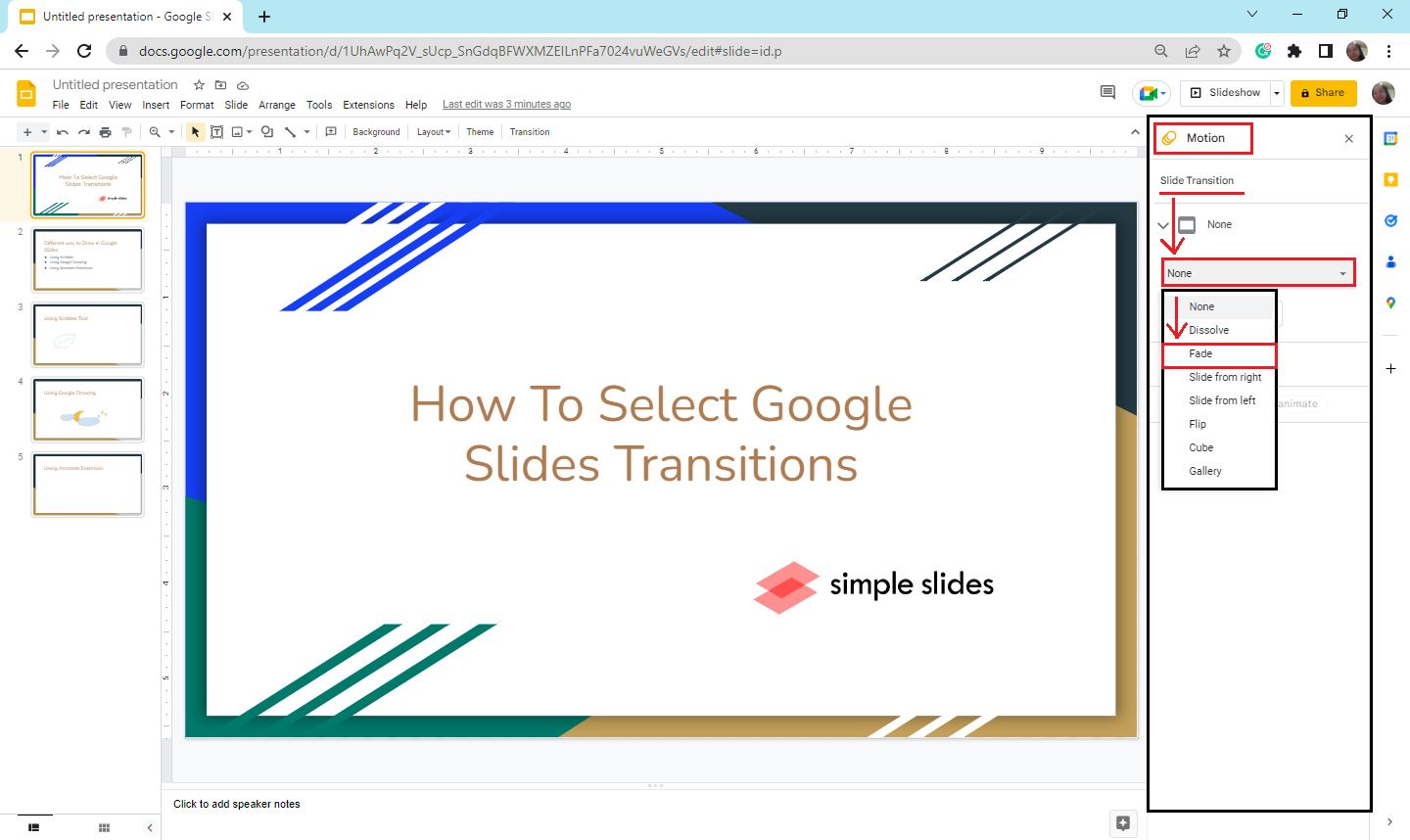 How To Time Slide Transitions In Google Slides