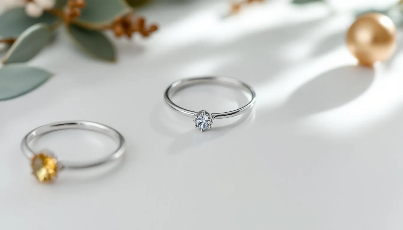 A collection of gemstone-studded 925 sterling silver rings.