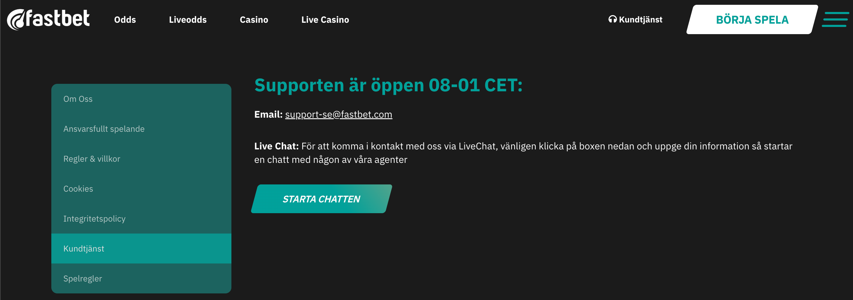 Fastbet support