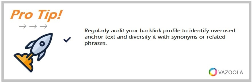 Regularly audit your backlink profile to identify overused anchor text and diversify it with synonyms or related phrases.