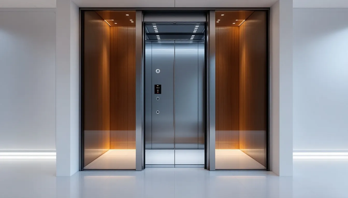 Safety features of a home lift being demonstrated.