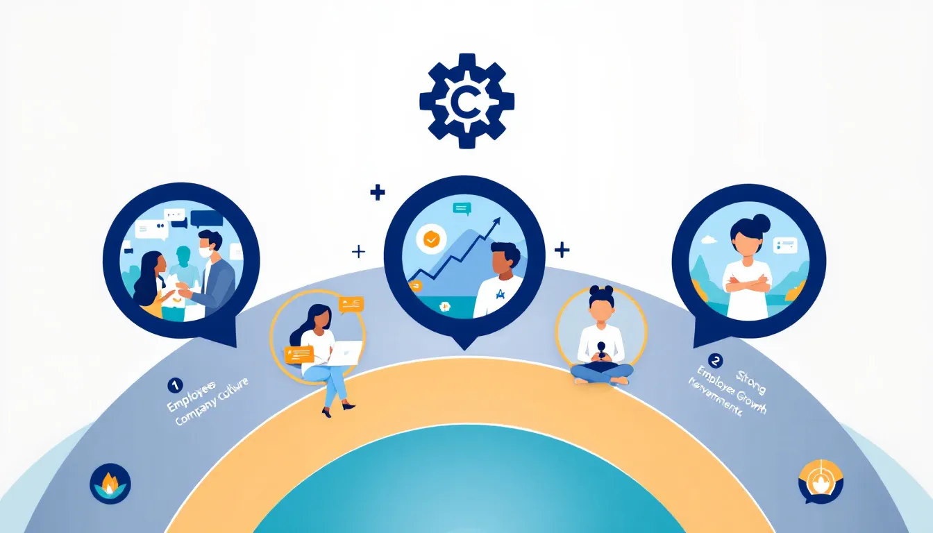 An infographic showing the benefits of strong company culture.
