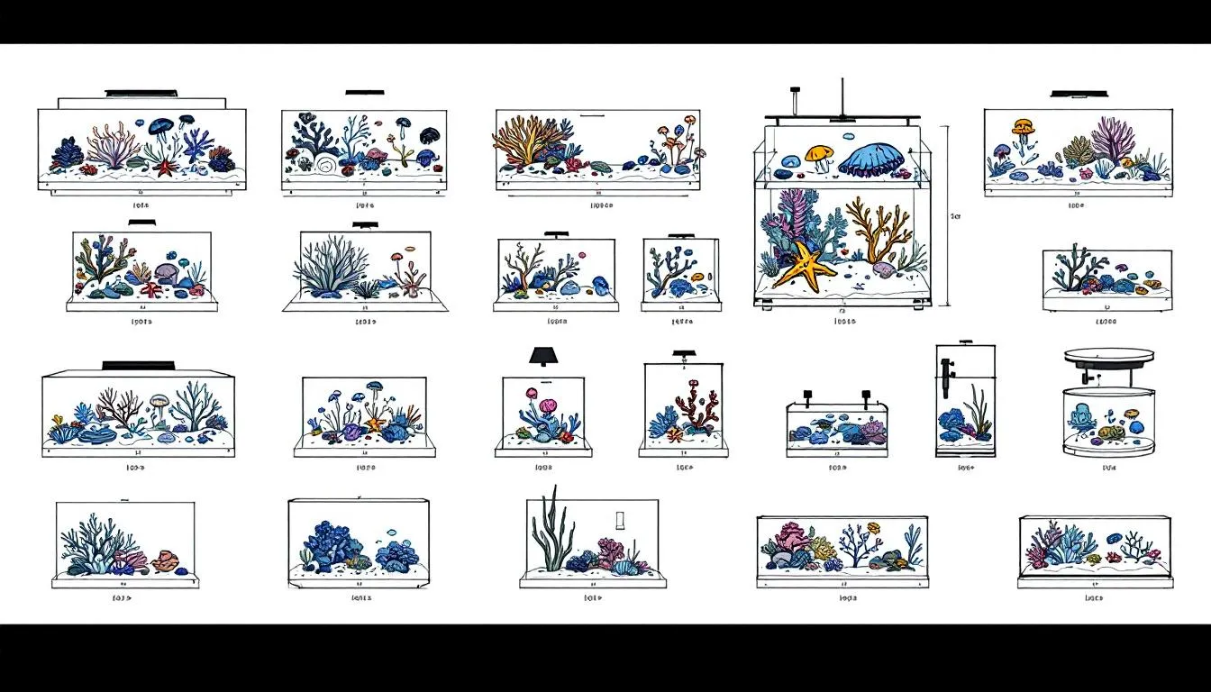 An array of invertebrate enclosures showcasing various designs.