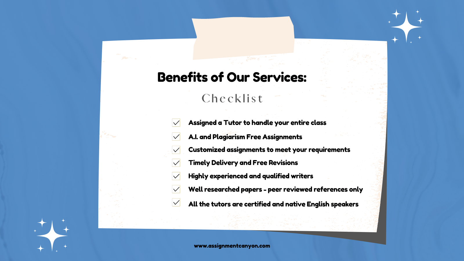 Benefits of Our Services - Offering tutors affordable assignment writing services