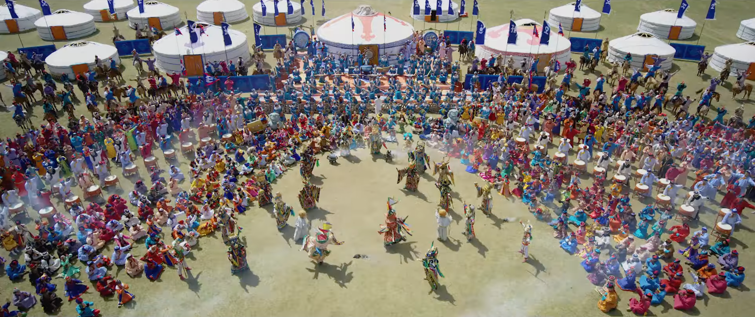 Mongolian traditional mongolian dance tsam ceremony 