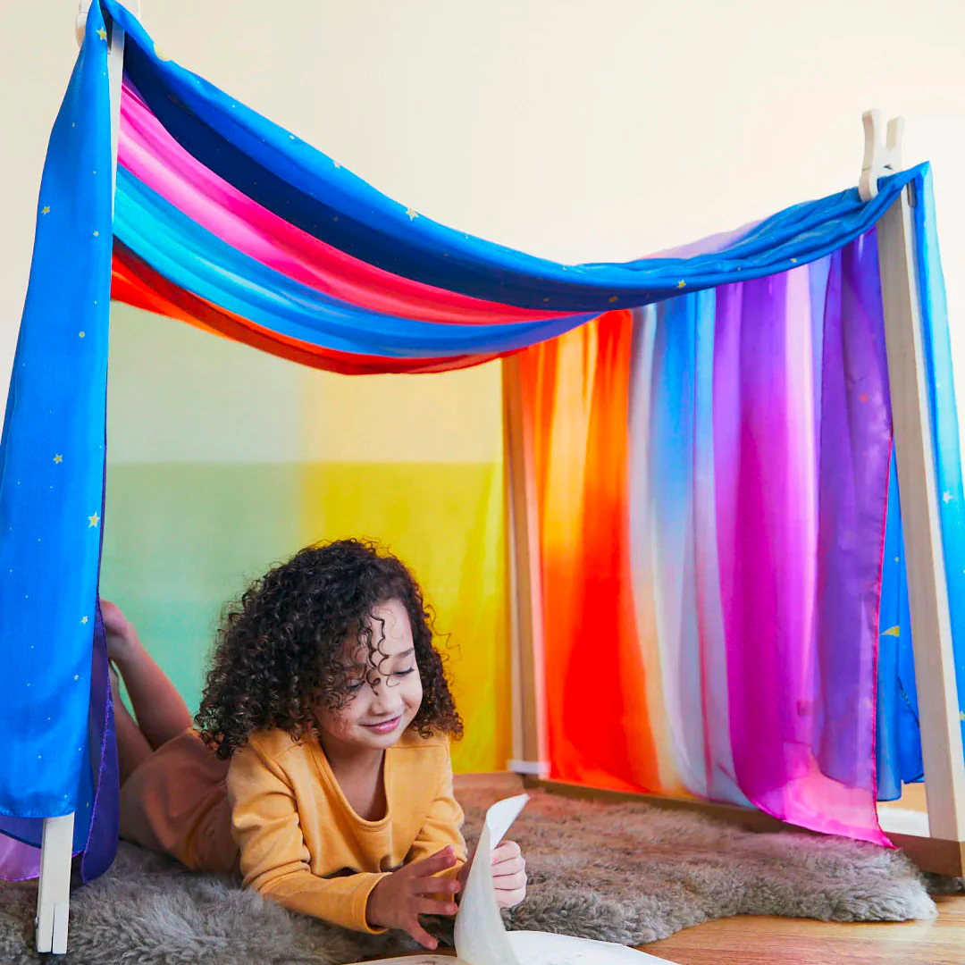 Girl playing with Sarah's Play Silks