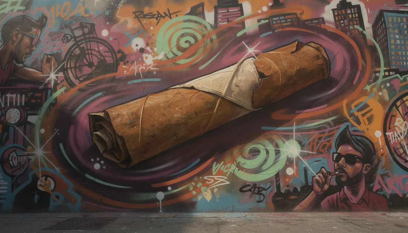 Ein Blunt, gefüllt mit Cannabis und umhüllt von einem natürlichen Wrap.