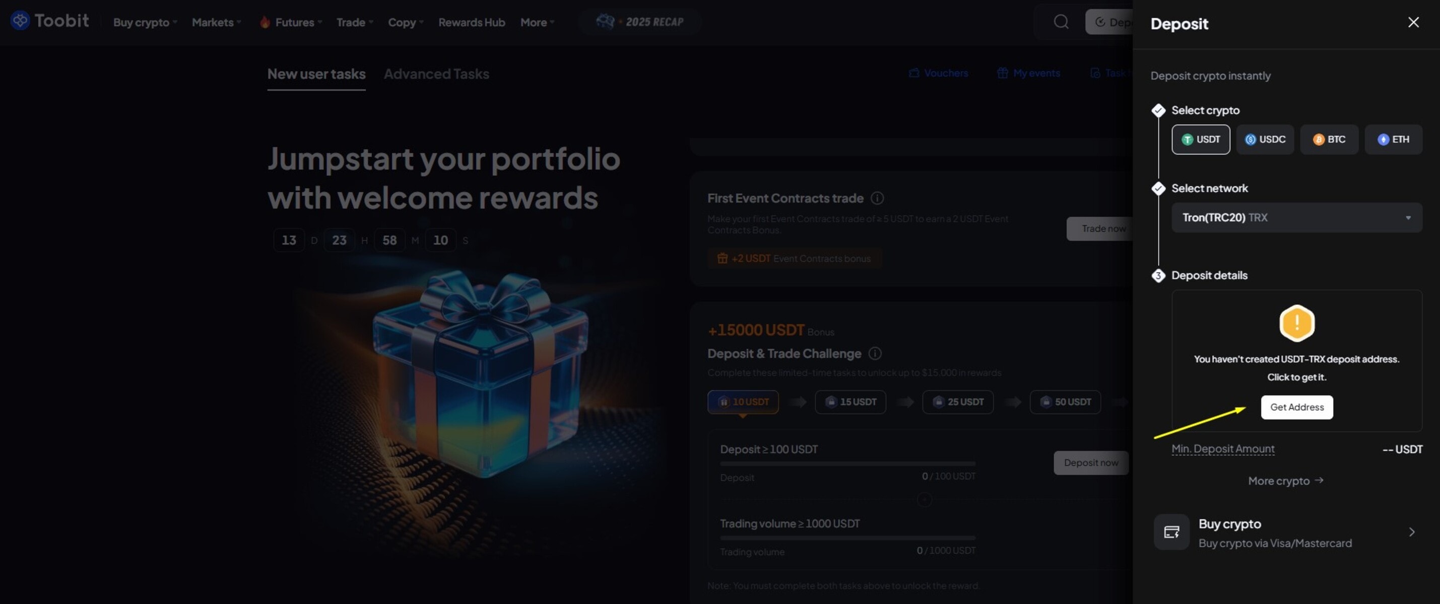 How to Deposit on Toobit?