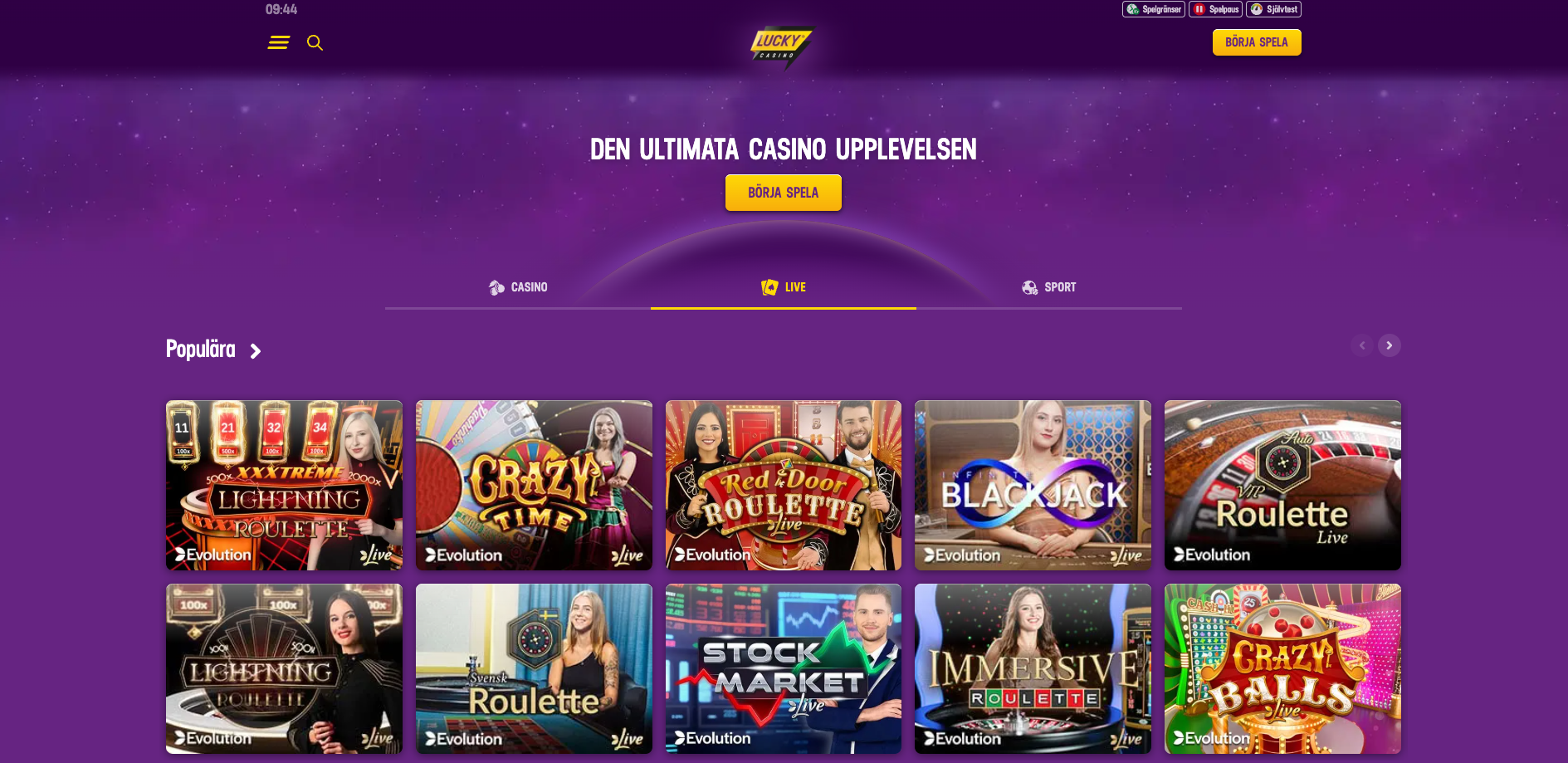lucky live casino