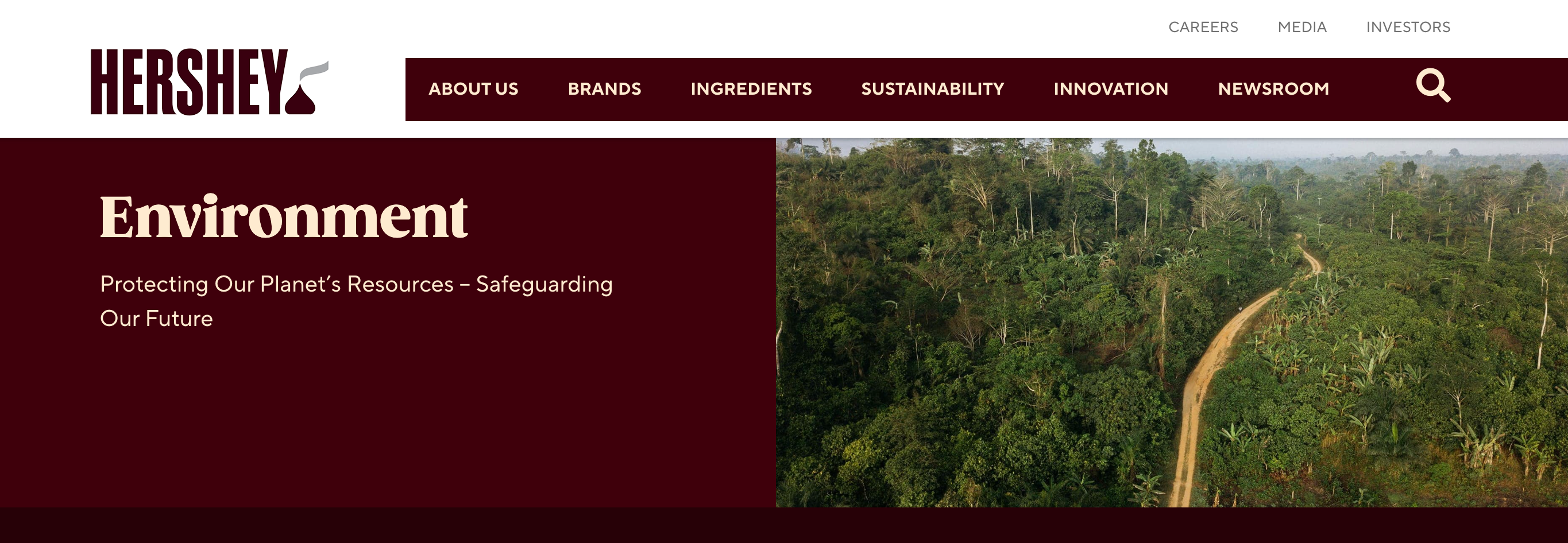 Hershey integrates green marketing into their brand image