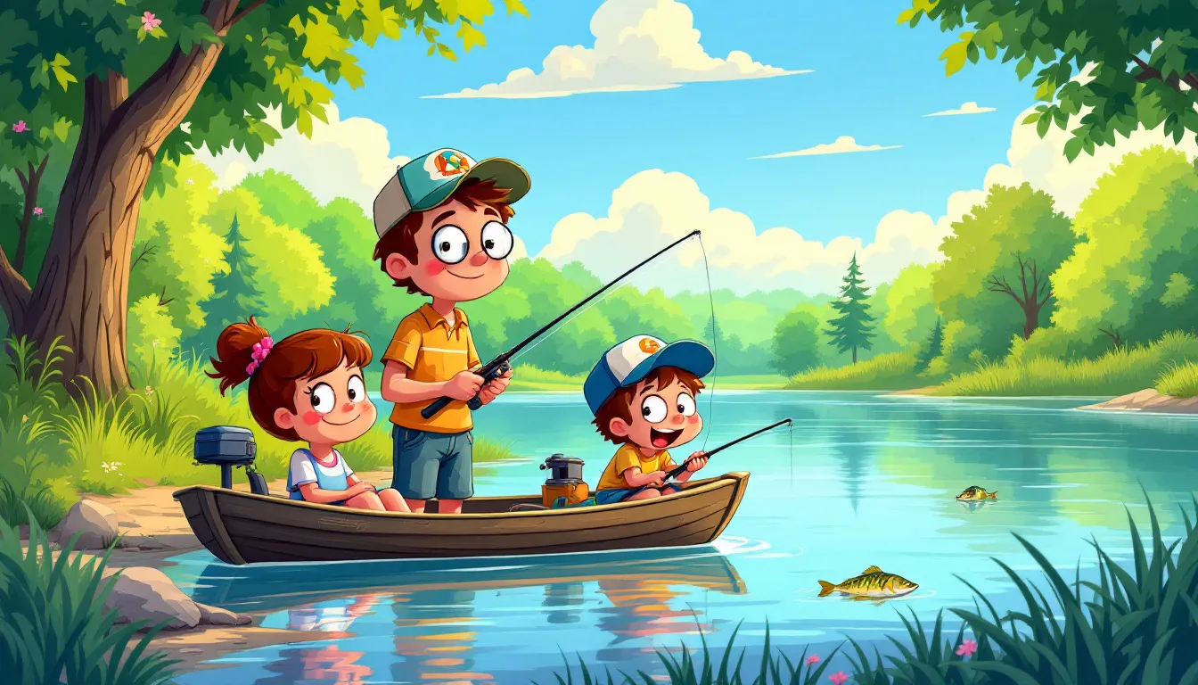 Families enjoying a day of fishing at Lake Springfield, a local favorite.