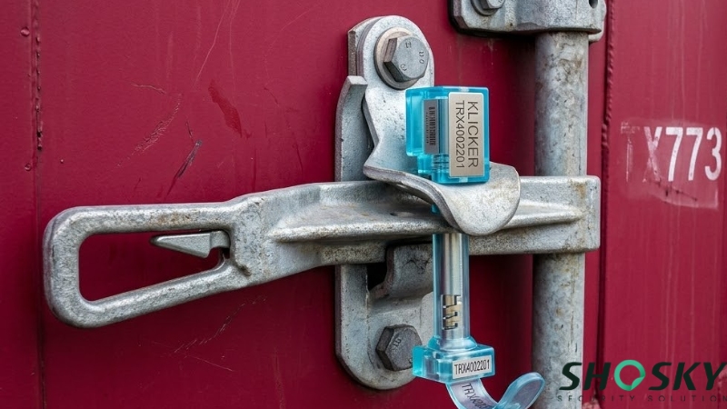 Bolt seal applied to a trailer door