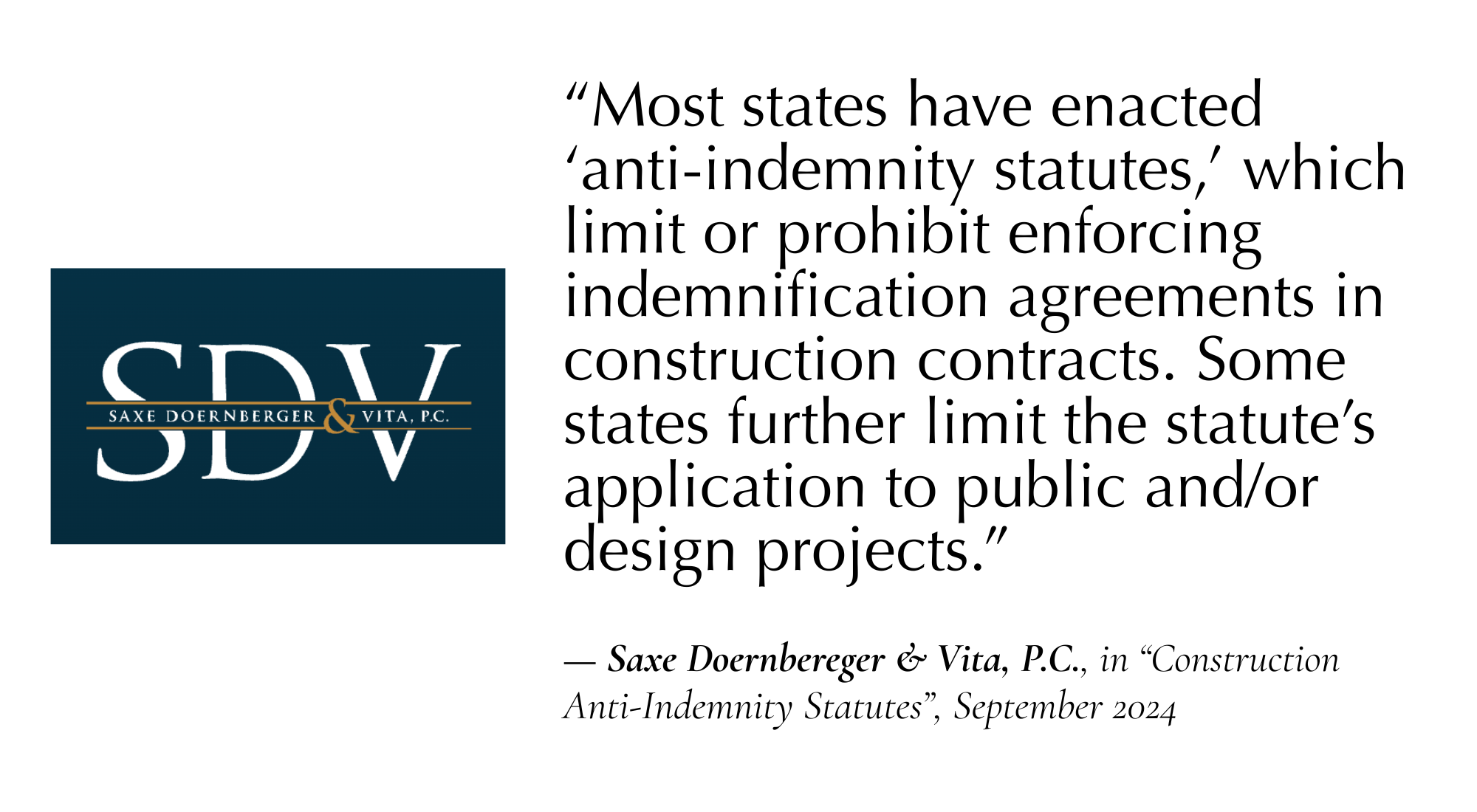 a quote about anti-indemnity statues