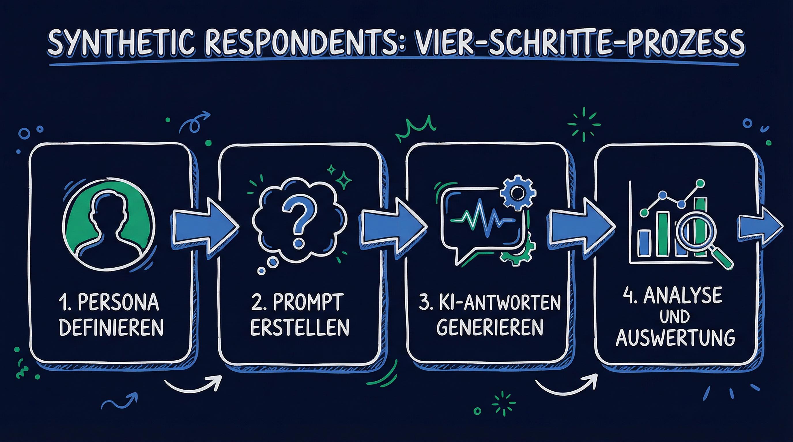 Wie funktionieren Synthetic Respondents - Prozess-Infografik