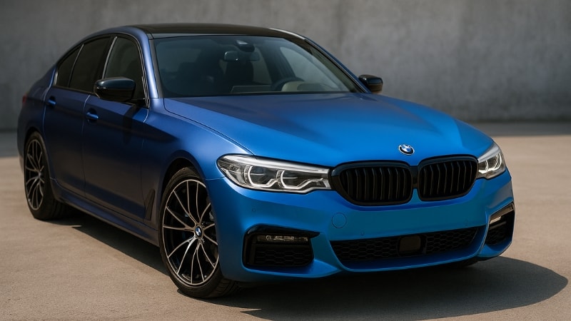 A BMW wrapped in Ombre vinyl wrap