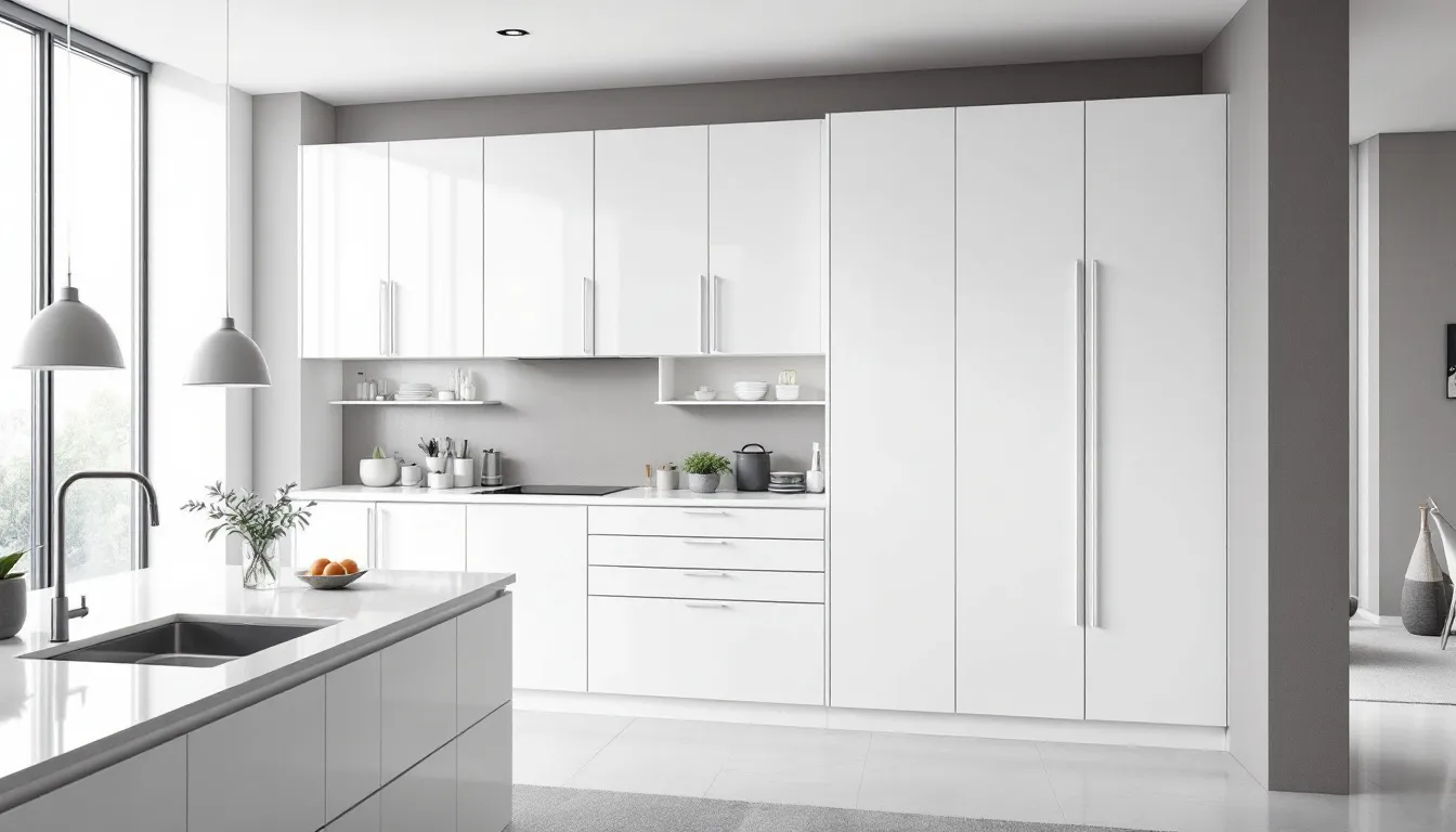 Smart storage solutions in a modern kitchen.