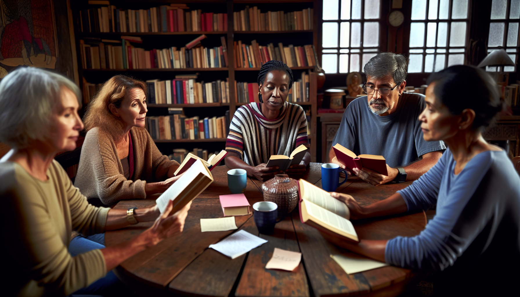 A group of people engaged in a discussion