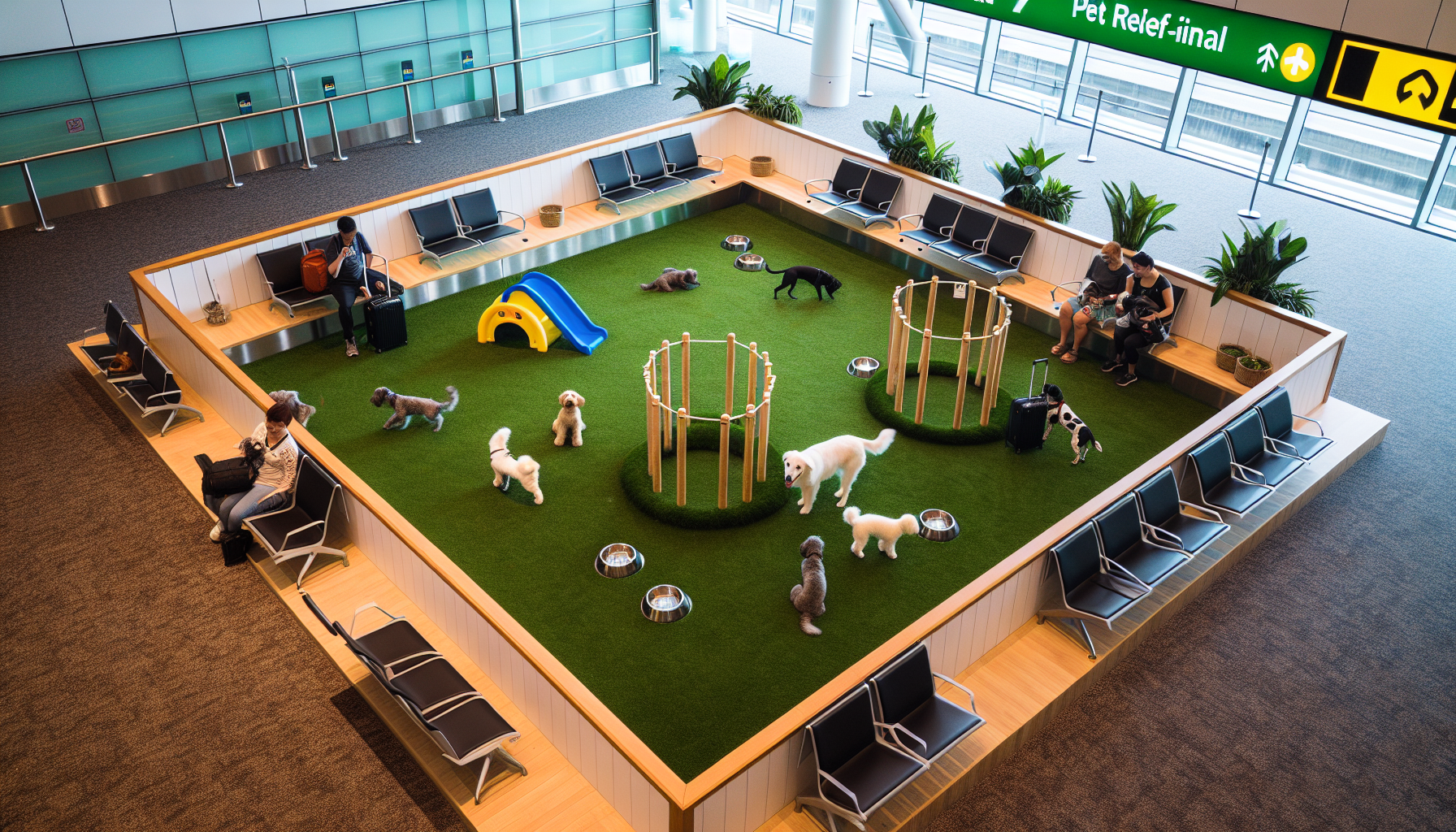 Pet relief area at JFK Terminal 7