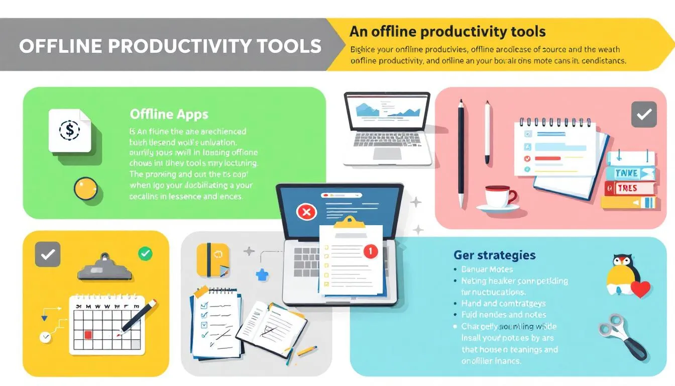 Utilisation d'outils de productivité hors connexion.