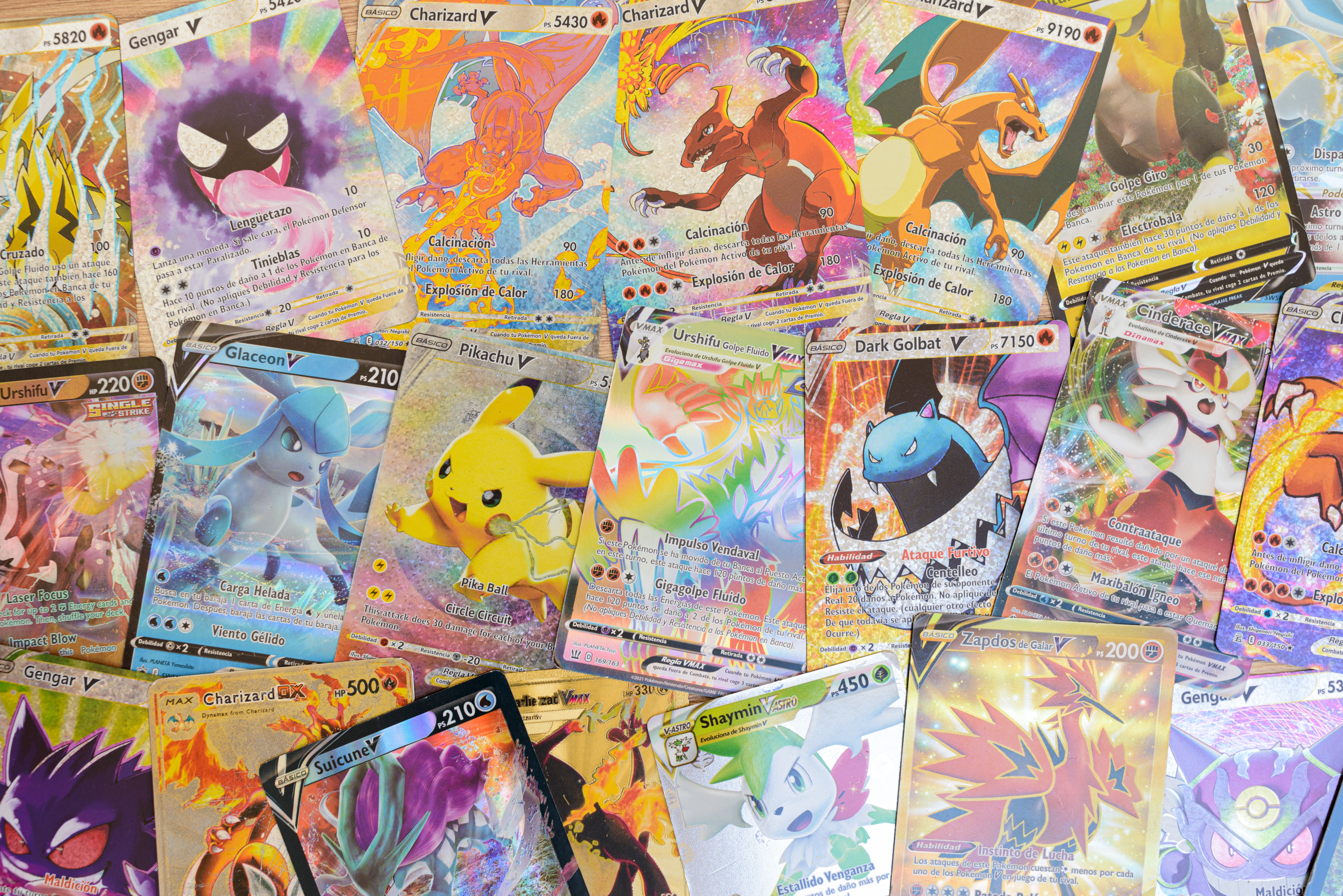 Plenty of Pokemon cards scattered