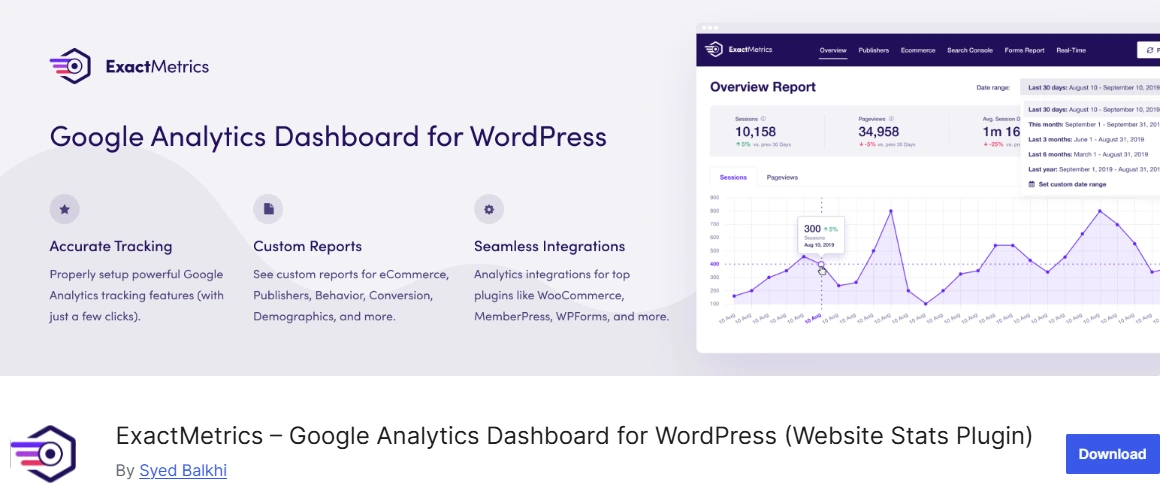 ExactMetrics plugin
