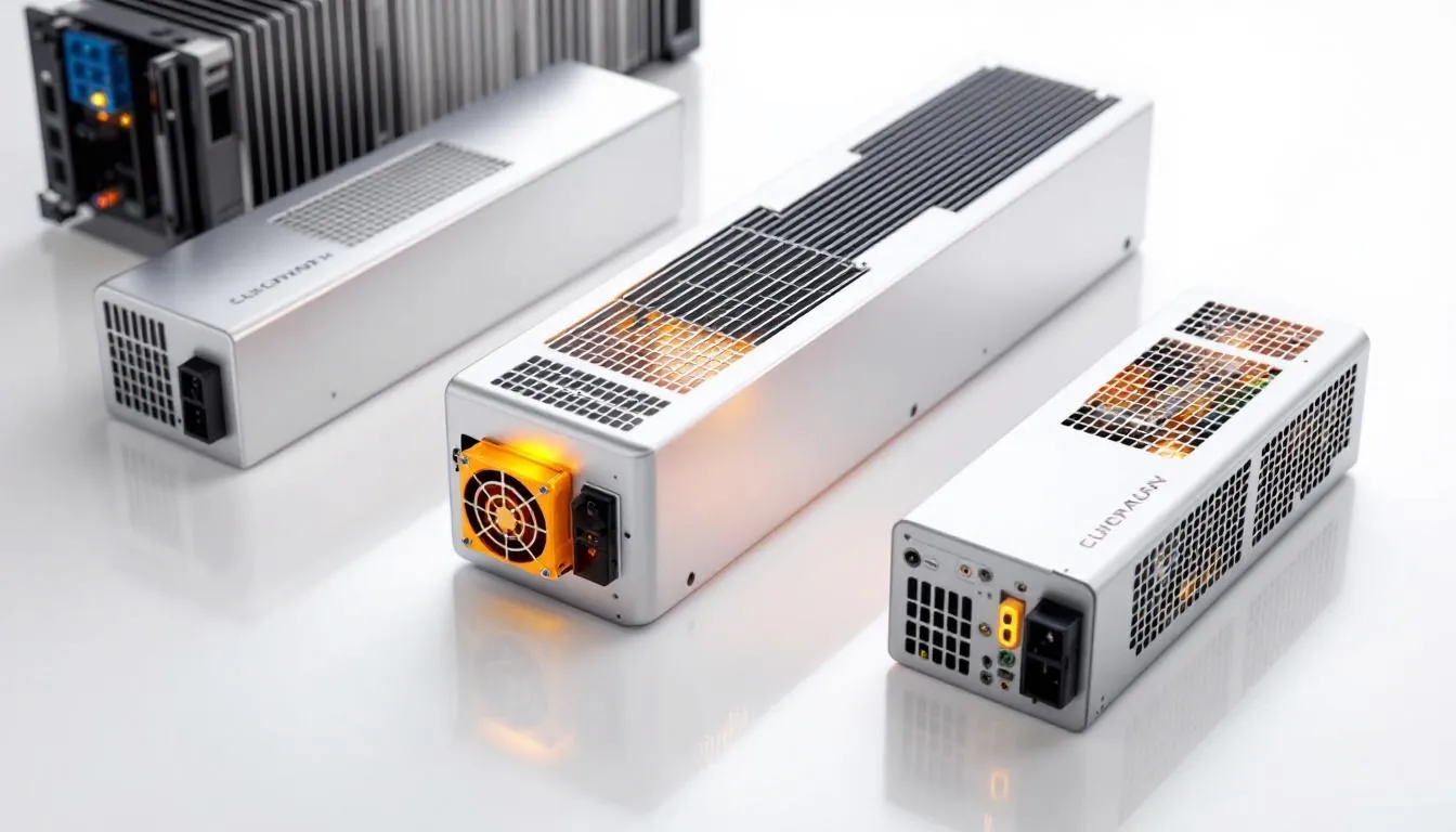 Innovative designs of DIN rail power supplies with cooling mechanisms.