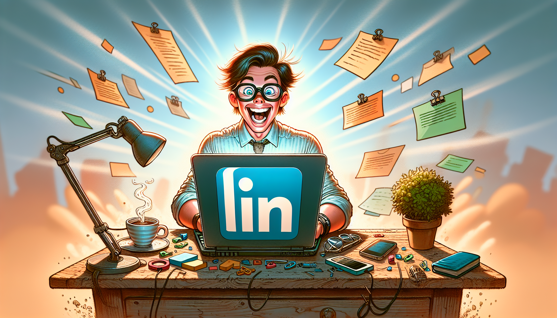 An illustration depicting the importance of blogging on LinkedIn.