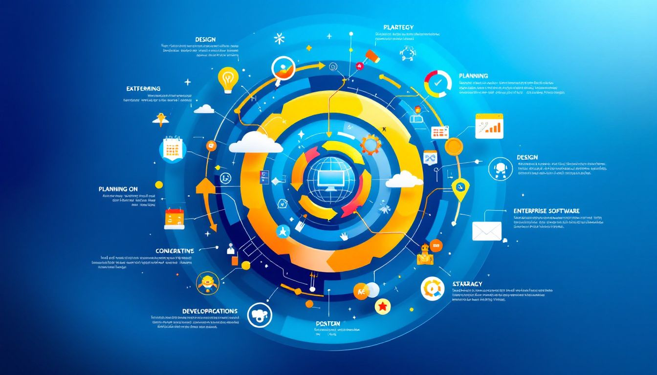 An illustration of best practices for developing enterprise software.