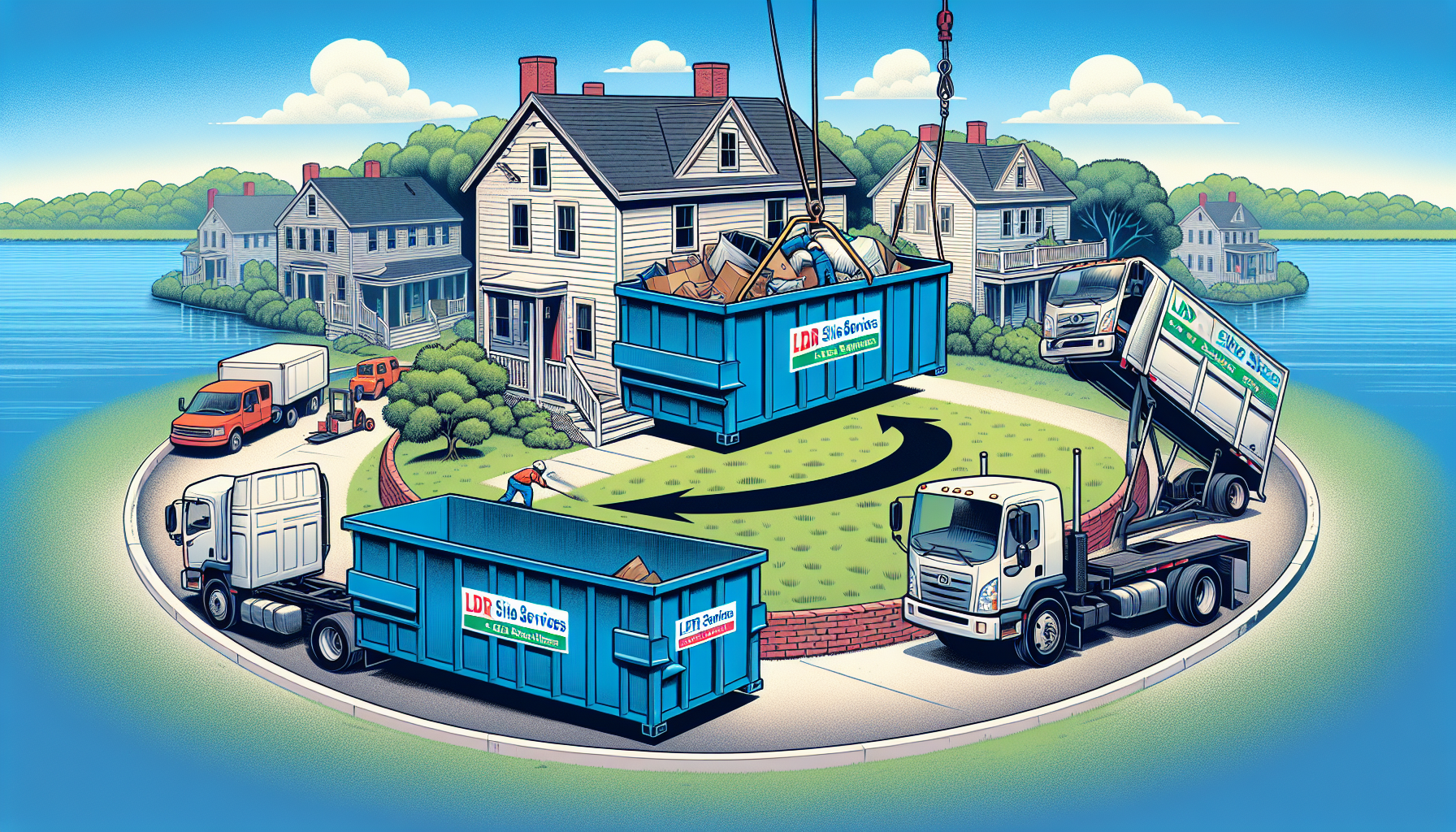 Dumpster rental from LDR Site Services in Rhode Island