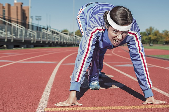 woman, athlete, running