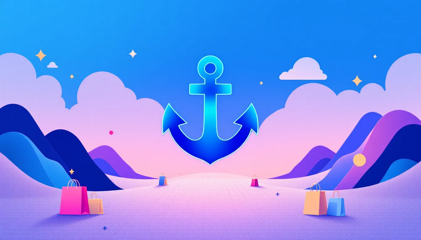 An illustration showing the concept of anchor links, emphasizing their function in web navigation.