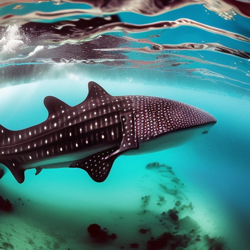 Virtual rendering of a whale shark in the metaverse, created using AI 
