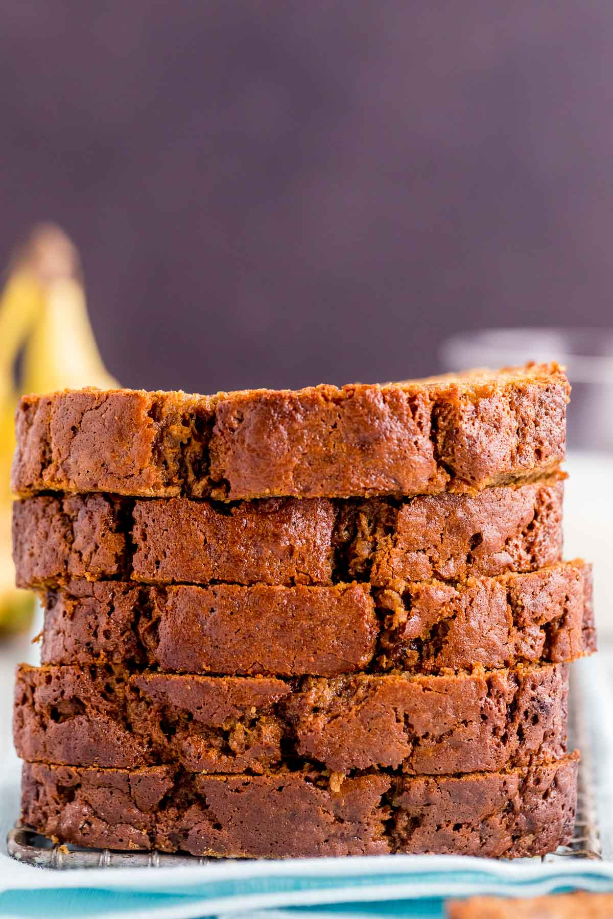 stack of banana gingerbread slices