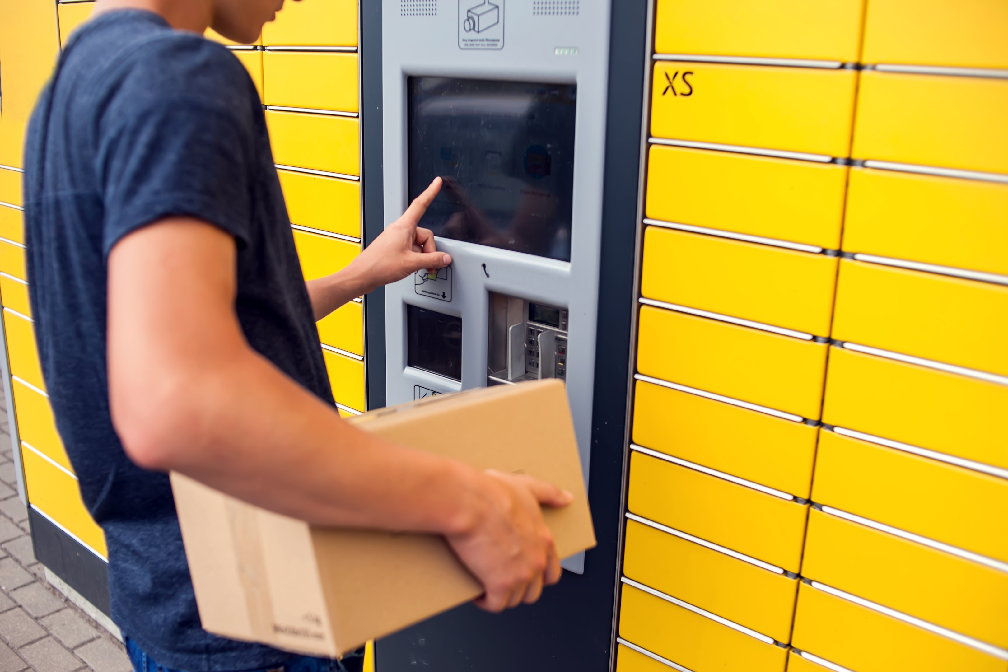 How do I pickup my package from a parcel locker?