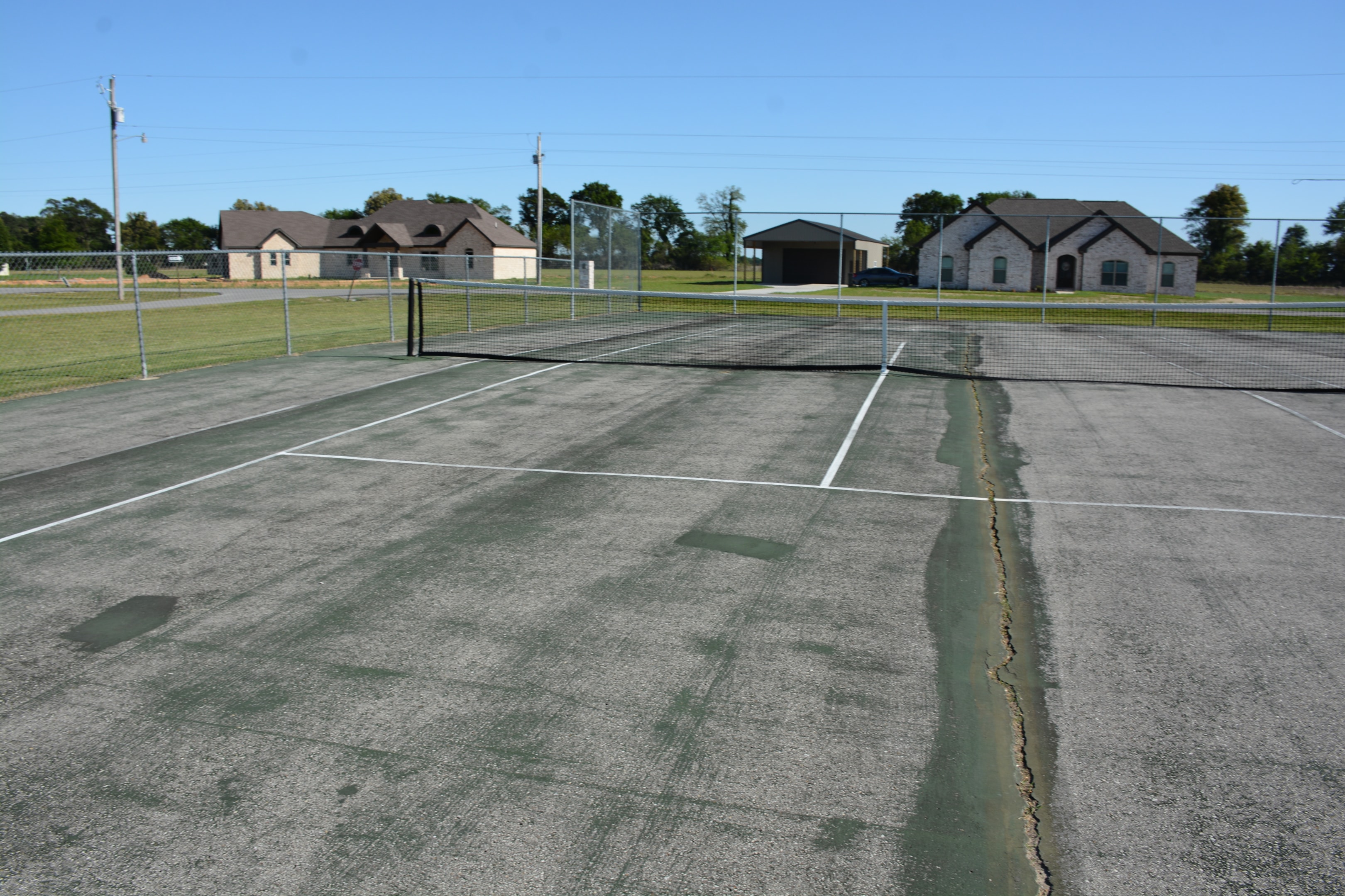 Tennis Court with visible cracks