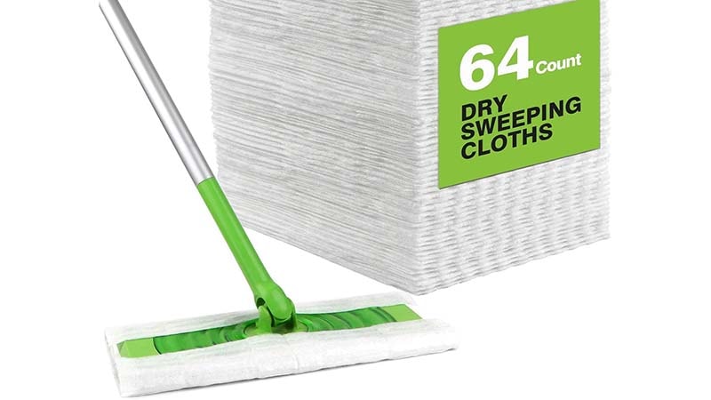 White disposable non-woven mop pads