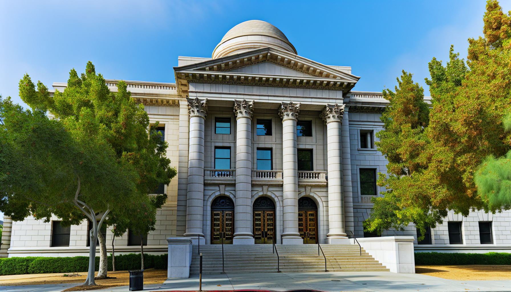 Photo of a courthouse representing the divorce filing process in California