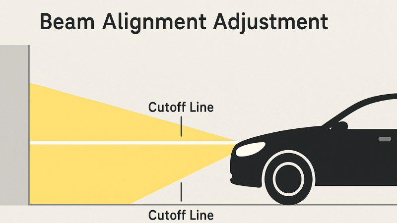 Beam Alignment Adjustment of a car