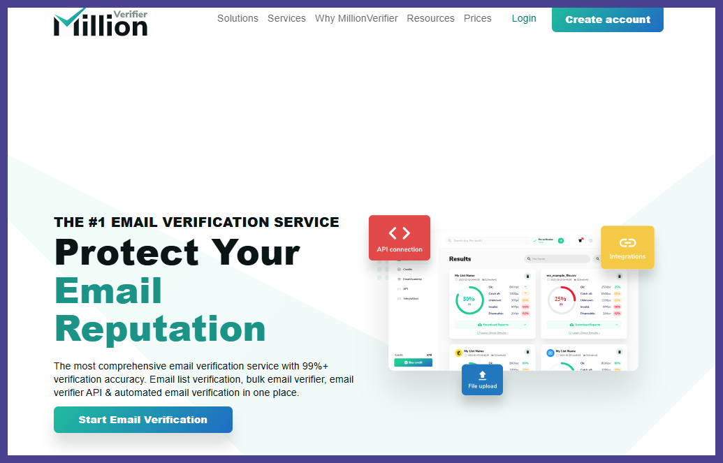 MillionVerifier - another from email verification tools for businesses.