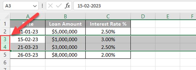 Select the number of rows to insert
