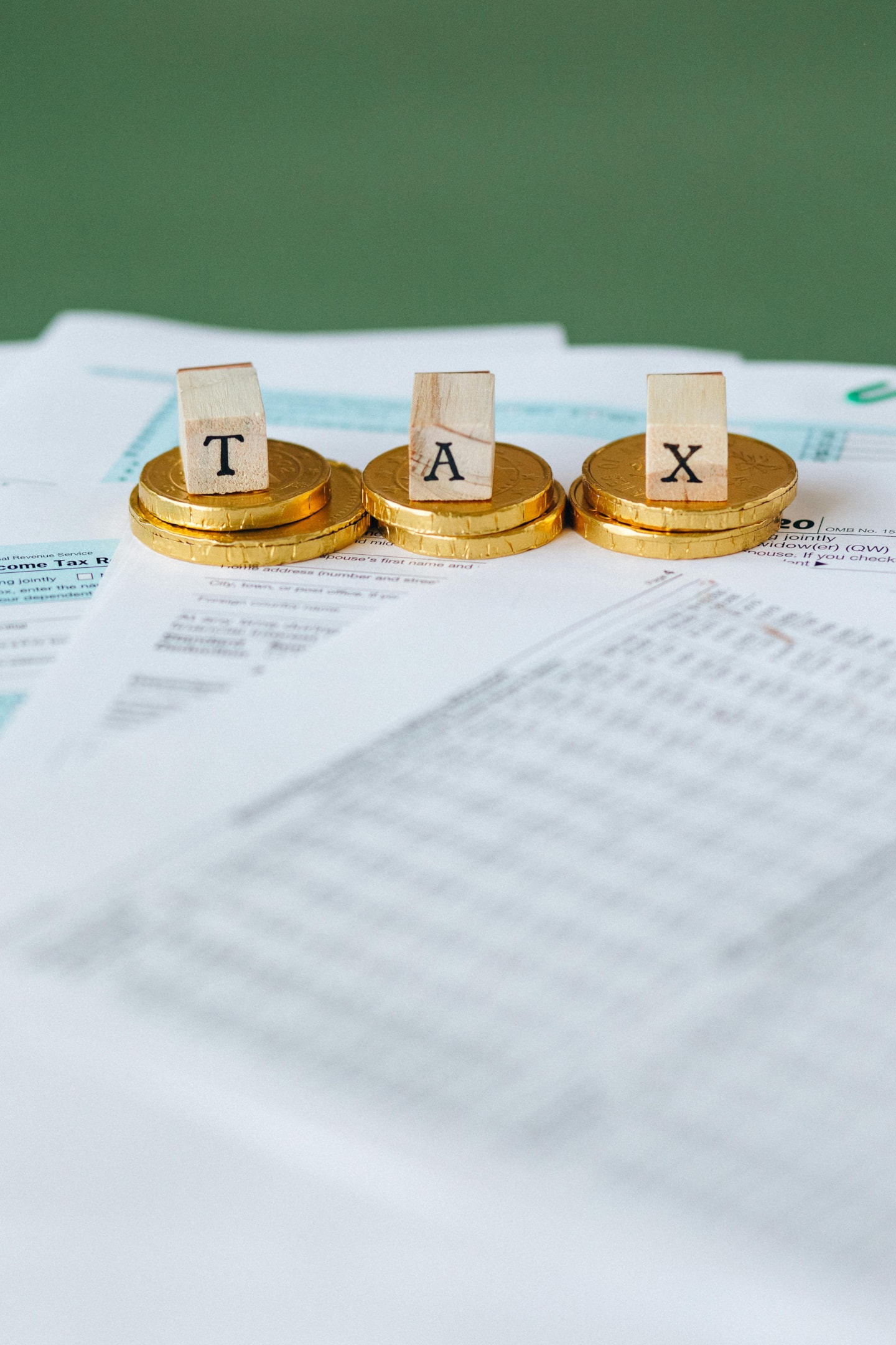Tax paperwork of real estate investor.