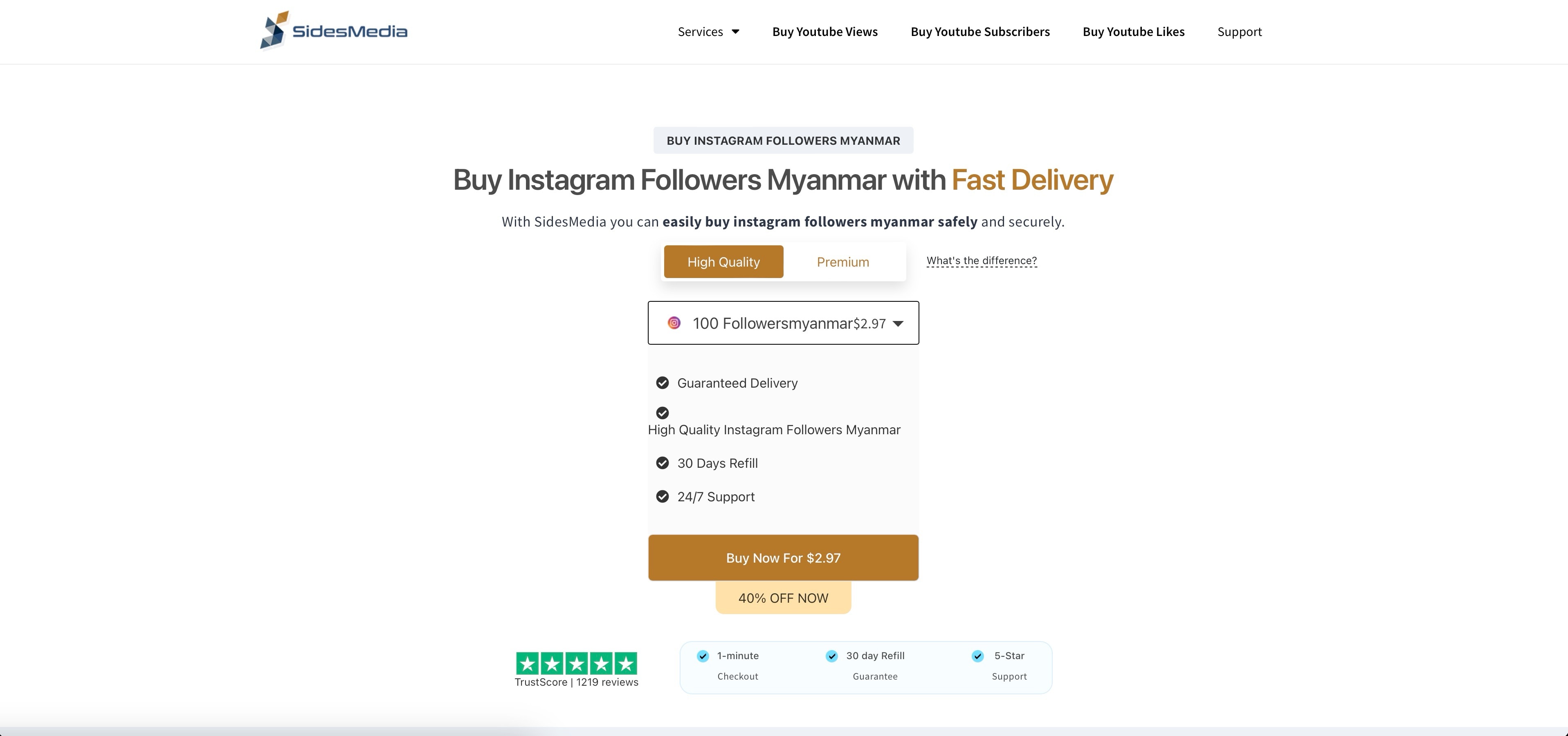 sidesmedia buy instagram followers myanmar page
