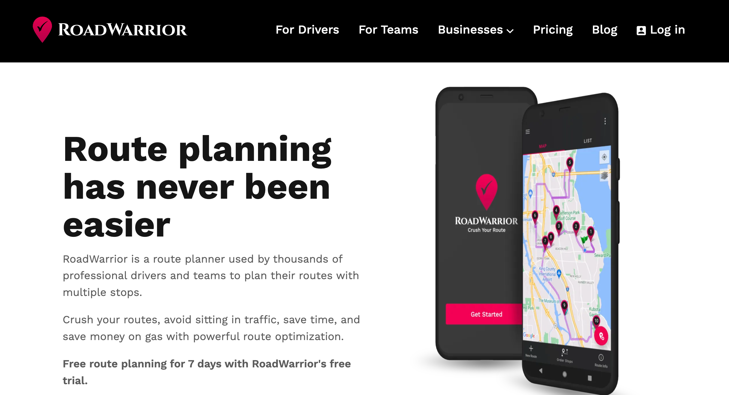 Homepage for solo drivers with FedEx support and mobile-first design
