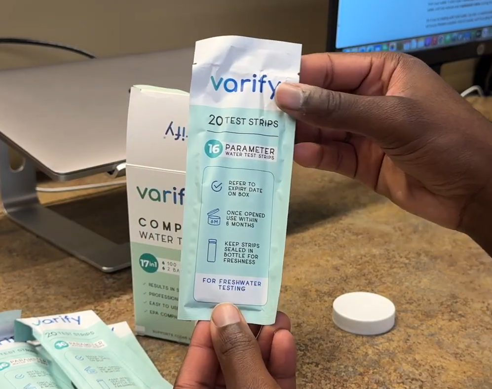 varify parameter water test strips