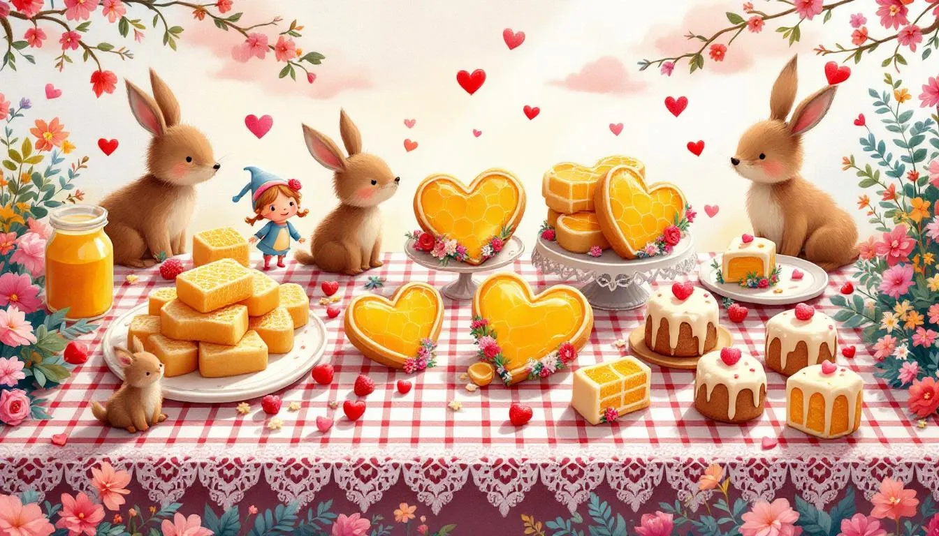 A beautiful arrangement of honey-infused treats, showcasing edible valentine's day gifts sweeter than chocolate.
