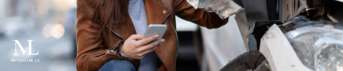 A left turn car accident attorney working on a case involving a left hand turn accident with an oncoming vehicle. 